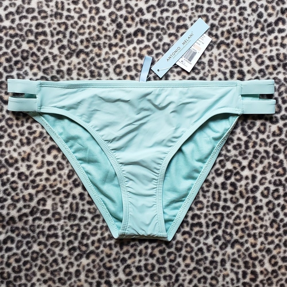 Antonio Melani Jasmine Vacationer Double Strap Side Bikini Bottoms, Size 12, NWT